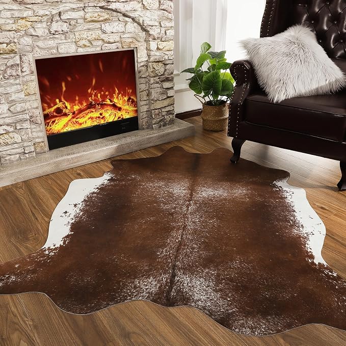 AROGAN 8×10 Feet Western Decor Faux Fur Cowhide Rug, Premium Animal Skin Cow - Image 2
