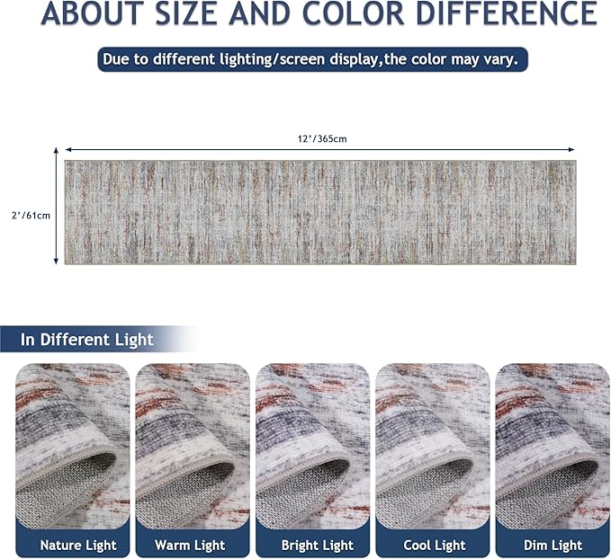 Kitchen Runner Rug 2x12 Runners Rug - Image 2