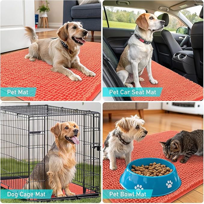 OLANLY Dog Door Mat for Muddy Paws 47x24, Absorbs Moisture and Dirt, Absorbent - Image 7