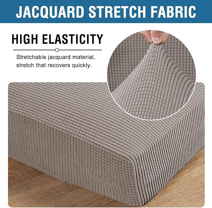 H.VERSAILTEX Super Stretch Individual Seat Cushion Covers Sofa Covers Couch - Image 4