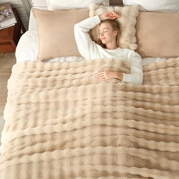 Cozy Bliss Faux Fur Throw Blanket by CozyBliss
