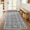 AMADA HOMEFURNISHING 2x5 Washable Runner Rug, Low-Profile Kitchen Rugs by AMADAHOMEFURNISHING