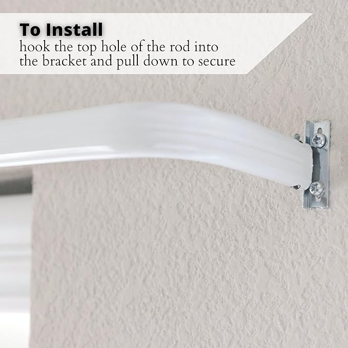Yafa Home Fashion Heavy Duty Single Standard Adjustable Curtain Rod Hardware - Image 4