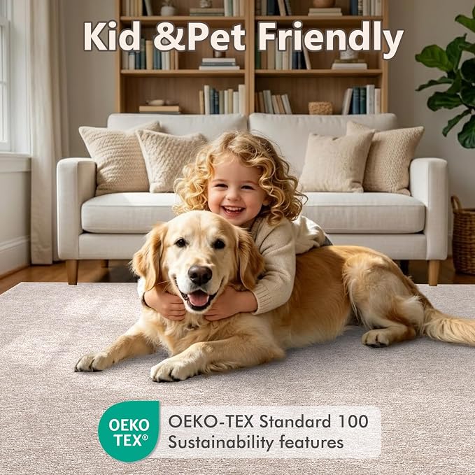 2x10 Oatmeal/White Runner Rug Washable Non-Slip - Image 8