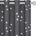 Deconovo Designer Series Silver Cubic Print Blackout Curtains by Deconovo