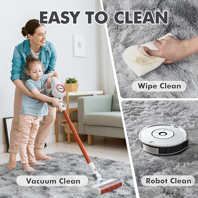 4x6 Ft Shag Rugs for Bedroom Living Room, Tie-Dyed Ultra Soft Fluffy Furry Area - Image 7