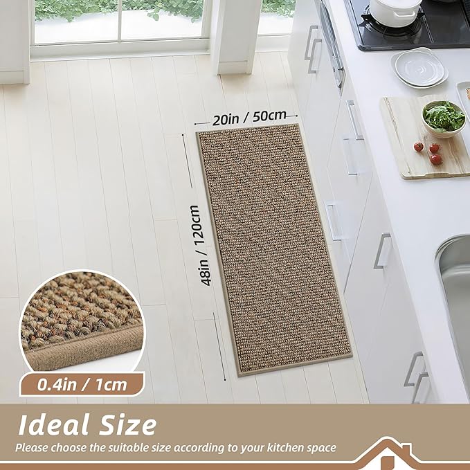 BEQHAUSE Kitchen Runner Rugs 20"x48", Non-Slip Kitchen Mats - Image 2