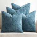 MIULEE Pack of 4 Couch Throw Pillow Covers 20x20 Inch Smoke Blue Soft by MIULEE