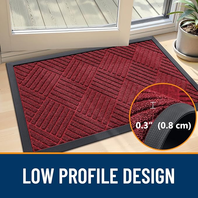 OLANLY Front Door Mat Outside Entrance 33x21, Waterproof Heavy-Duty Doormat | - Image 5