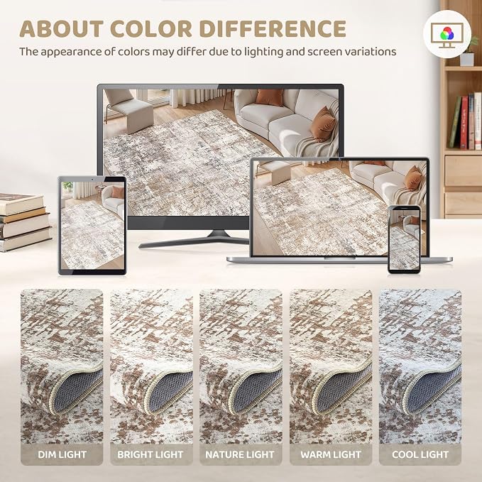 UERMEI 3x5 Area Rug Living Room Rugs - Image 8