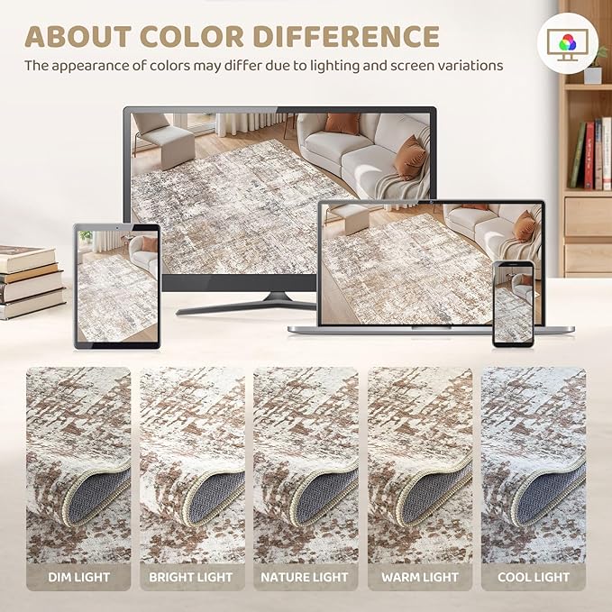 UERMEI 5x8 Area Rug Living Room Rugs - Image 6