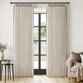 MIULEE Pinch Pleated Thick Linen Curtains 84 Inches Long 2 Panels by MIULEE