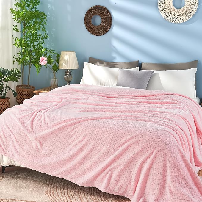 inhand Pink Fleece King Blanket - Image 4