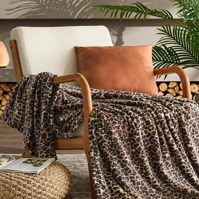 BEDELITE Fleece Blanke for Couch & Bed Leopard Print Throw Blanket – Soft - Image 4