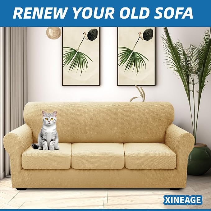 XINEAGE 2026 New 4 Pieces Extra Large Couch Covers - Image 3