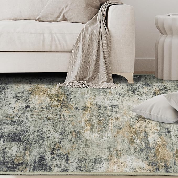 9x12 Area Rugs for Living Room Rug Washable: Abstract Large Rug for Dining Room - Image 3