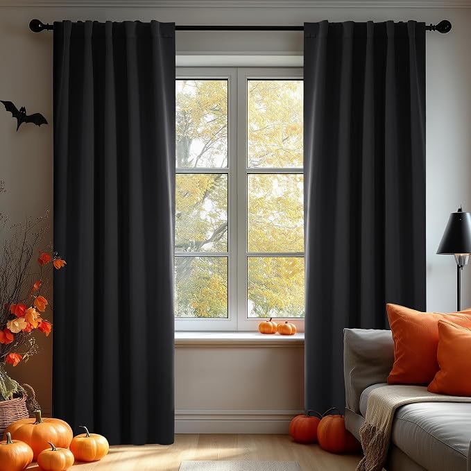 Deconovo Blackout Curtains, Thermal Insulated, W42 x L95 2 Panels, Back Tab by Deconovo