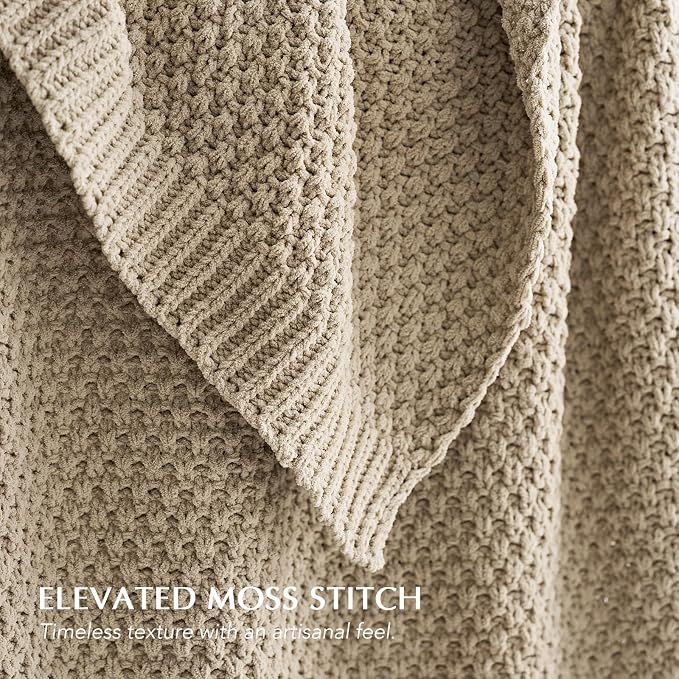 EVERGRACEHOME Chunky Chenille Knit Throw Blanket - Image 2