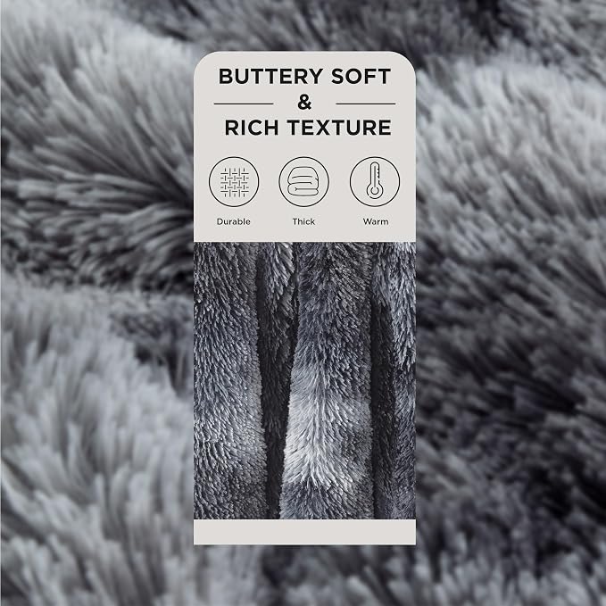 Bedsure GentleSoft Fuzzy Faux Fur Sherpa Fleece Blanket Twin Size, Plush Thick - Image 2