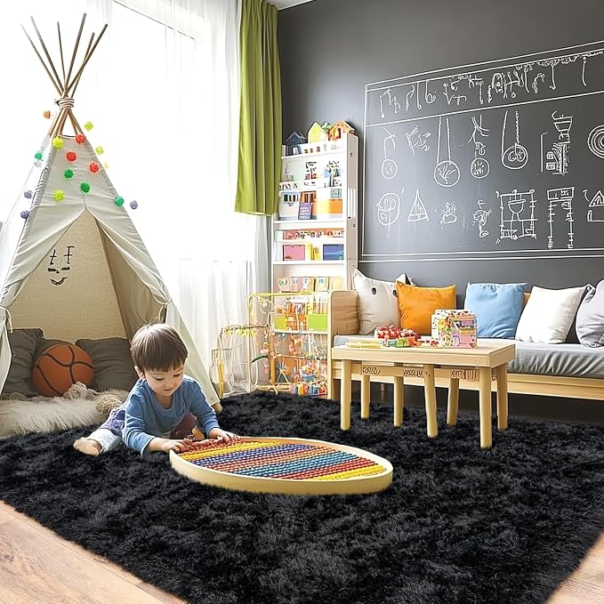 Pionblank Large Area Rug for Living Room 10x14, Fuzzy Modern Shag Rug, Fluffy - Image 4