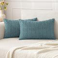 MIULEE Pack of 2 Corduroy Decorative Lumbar Throw Pillow Covers 20x12 Inch Soft by MIULEE