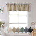 Chyhomenyc Camel Valance for Windows, Light Filtering Faux Linen Textured Small by Chyhomenyc