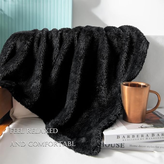 Exclusivo Mezcla Plush Fuzzy Fleece Bed Blanket Queen Size, Super Soft - Image 5