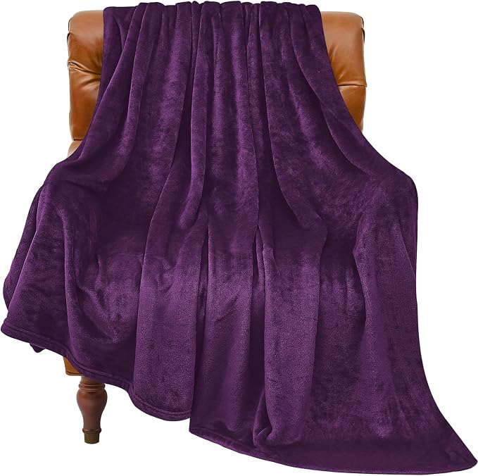 BEDELITE Fleece Blanket Twin Size Purple Throw Blankets by BEDELITE
