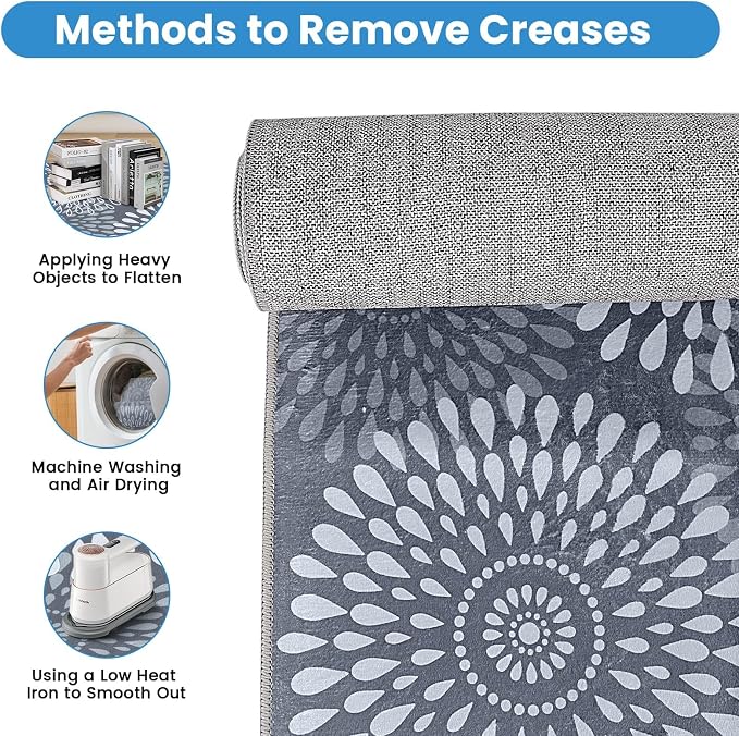 StepRite Runner Rug 2 x 8 ft, Washable Rugs, Hallway Runner Rugs, Kitchen - Image 5