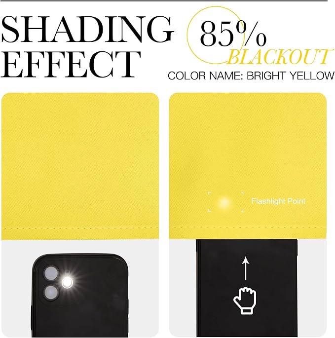 NICETOWN Bright Yellow Blackout Curtains 84 inch Long - Image 7