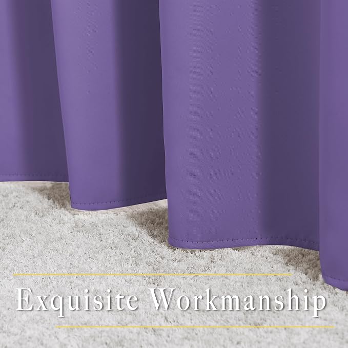 NICETOWN Blackout Lilac Purple Curtains & Drapes - Image 6
