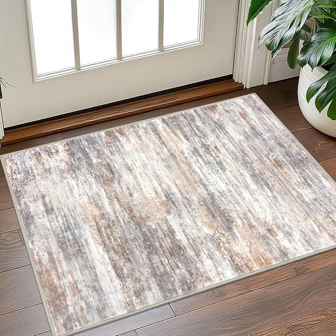 KOZYFLY Modern Abstract Small Area Rugs 2x3, Washable Kitchen Rug Non-Slip Soft - Image 7