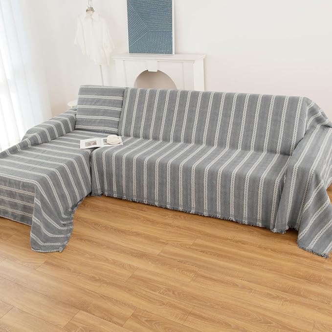Boho Sofa Covers for 2 Cushion Couch, Couch Cover for Dogs, Loveseat Cover Soft - Image 6