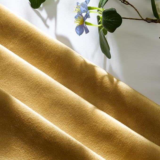 GIGIZAZA Golden Throw Pillow Covers 16x16 Decorative Velvet Cushion Covers Pack - Image 5
