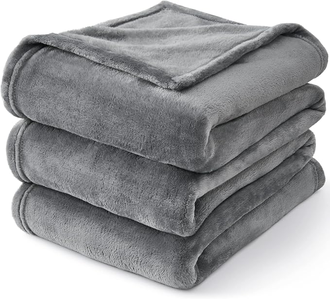 BEDELITE Fleece Blankets Queen Size Grey Throw Blankets - Image 7