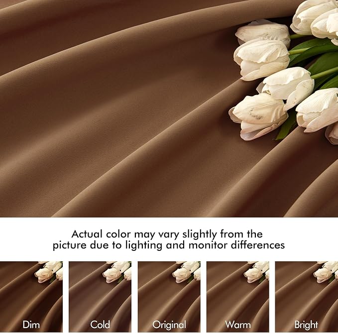 MIULEE Back Tab Blackout Curtains 96 Inch Long 2 Panels Set - Image 8