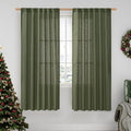 LAMIT Light Filtering Linen Curtains 68 inch by LAMIT
