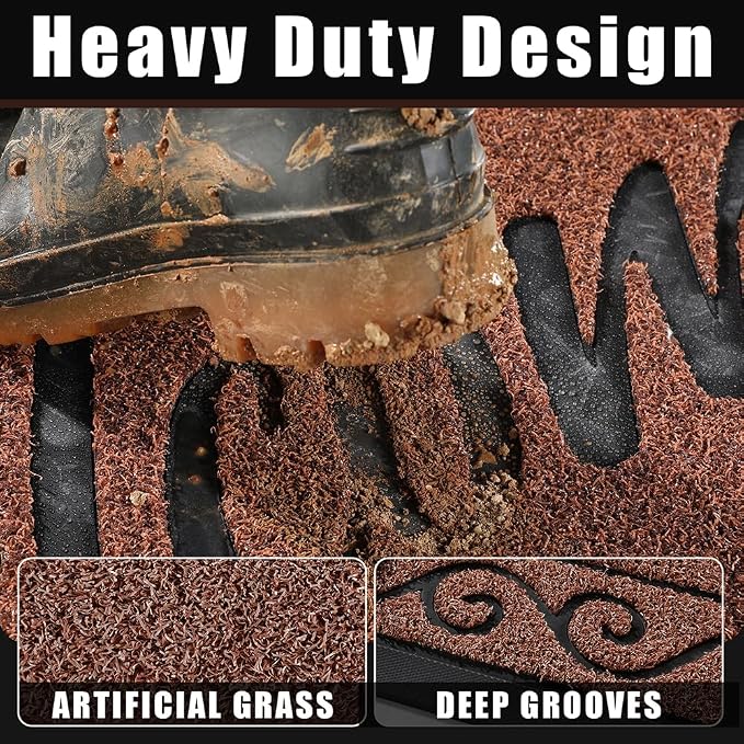 Yimobra Welcome Mat, Heavy Duty Sturdy Door Mats - Image 2