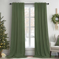 Christmas Olive Green Curtains 108 Inches Long by Pitalk
