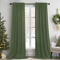 Pitalk Olive Green Curtains 102 Inch Length by Pitalk