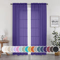 OWENIE Purple Sheer Curtains, Sheer Curtains 84 inch Length 2 Panels Set by OWENIE