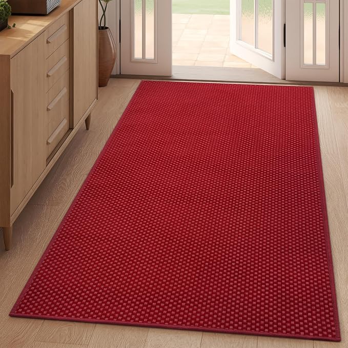 YDKGL 3x5 ft Area Rug Entryway Runner Rug Non Slip Washable, Boho Woven Kitchen by YDKGL
