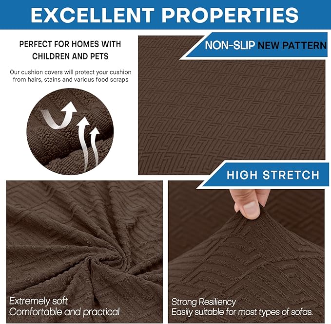 XINEAGE 2026 New 4 Pieces Extra Large Couch Covers - Image 2
