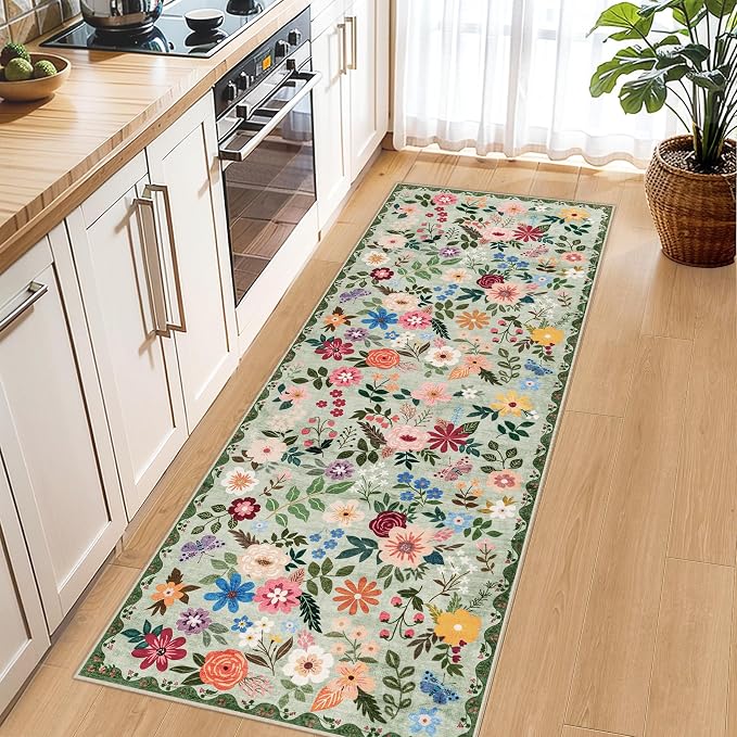 Runner Rug for Entryway: 2.6x8 Kitchen Rugs Non Slip Washable Ultra-Thin Soft - Image 6