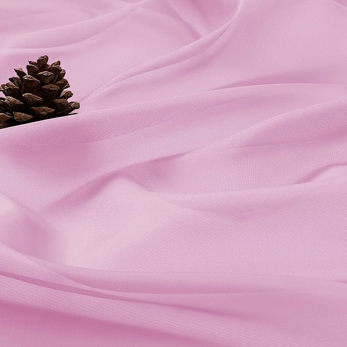 OVZME Light Pink Bedroom Curtains 2 Panel Sets 90 Inch Length, 59 Inch Extra - Image 4