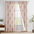 jinchan Lined Linen Blend Curtain Floral Curtains by JINCHAN