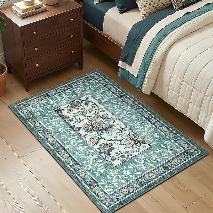 GarveeHome Teal 2x3 Door Mat Indoor Rugs - Image 2