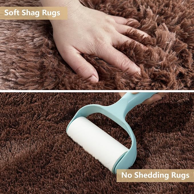 Shag Area Rugs for Bedroom Living Room, 5X8 Ultra Soft Fluffy Area Rugs for Dorm - Image 3