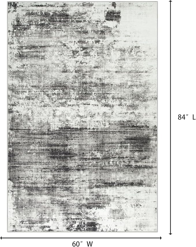 5x7 Area Rugs Washable Rug: Modern Abstract Living Room Rug Soft Anti-Skid Thin - Image 2