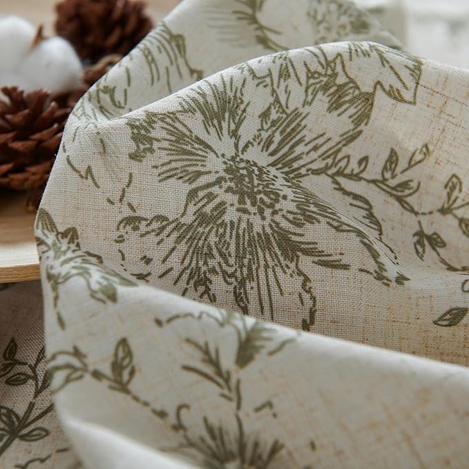 jinchan Linen Blend Floral Curtains - Image 9